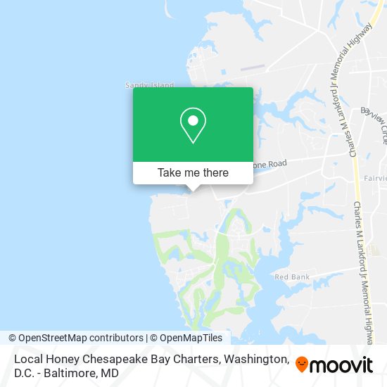 Local Honey Chesapeake Bay Charters map