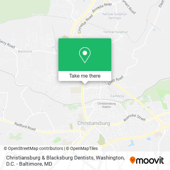 Christiansburg & Blacksburg Dentists map