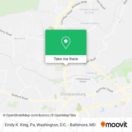 Emily K. King, Pa map