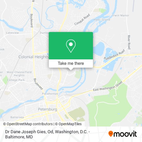 Dr Dane Joseph Gies, Od map