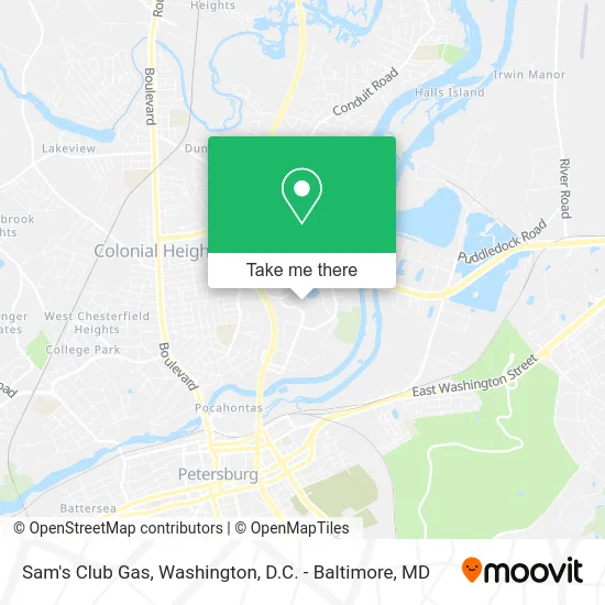Sam's Club Gas map