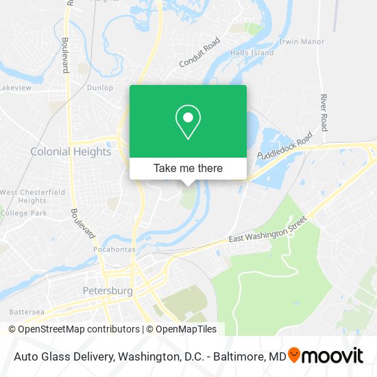 Mapa de Auto Glass Delivery