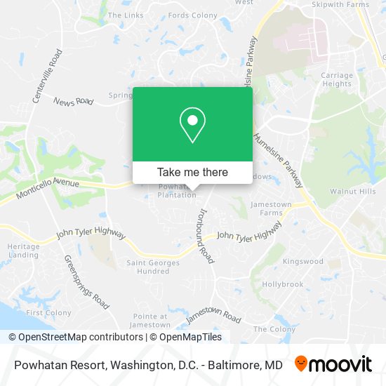 Mapa de Powhatan Resort