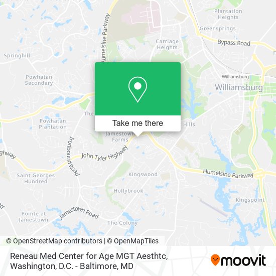 Reneau Med Center for Age MGT Aesthtc map