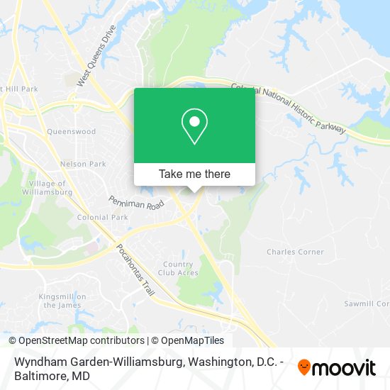 Wyndham Garden-Williamsburg map
