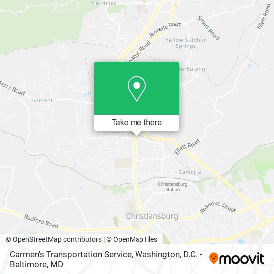 Carmen's Transportation Service map