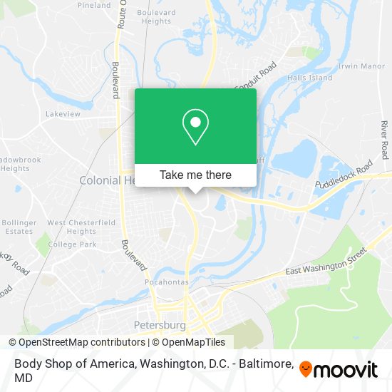 Body Shop of America map