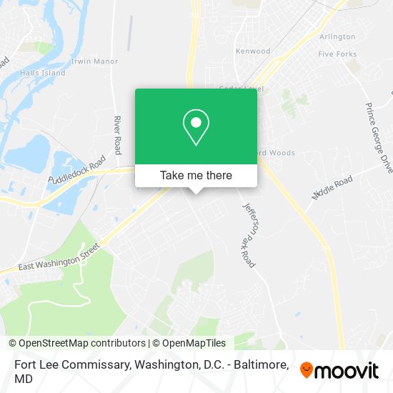Fort Lee Commissary map