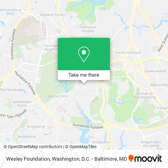 Mapa de Wesley Foundation