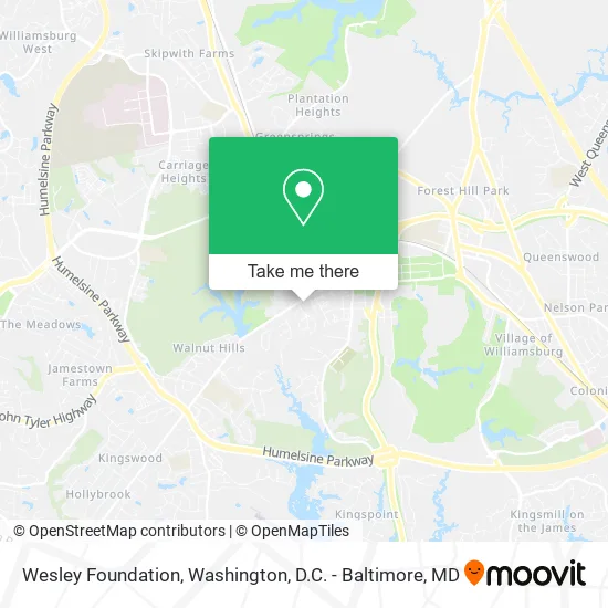 Wesley Foundation map