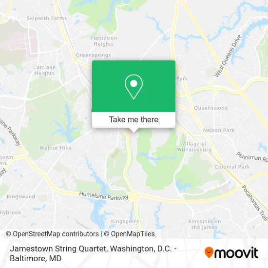 Jamestown String Quartet map