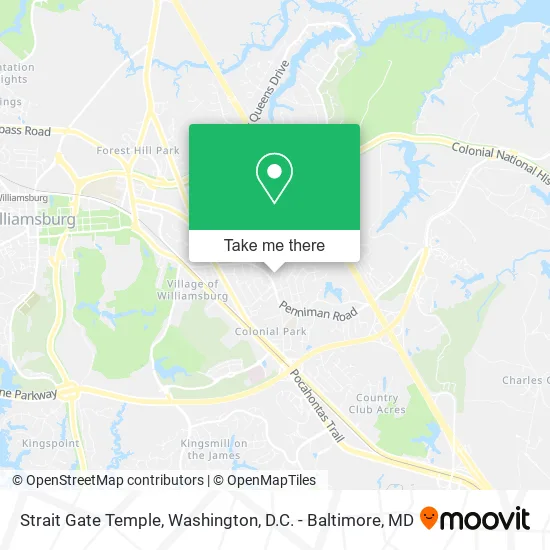 Strait Gate Temple map