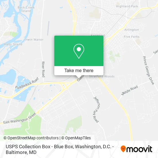 USPS Collection Box - Blue Box map