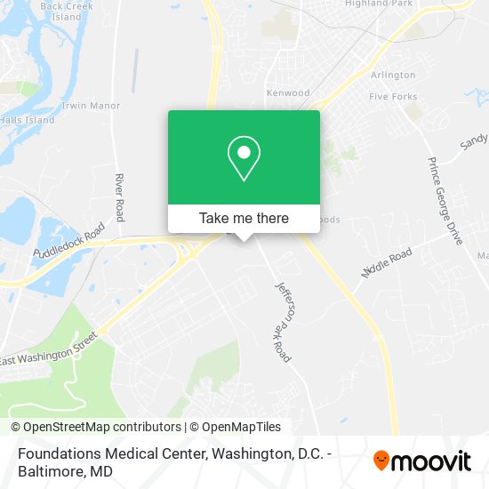 Mapa de Foundations Medical Center