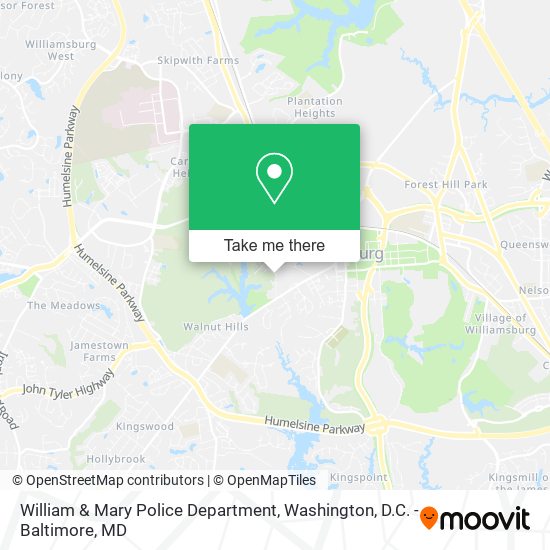 William & Mary Police Department map