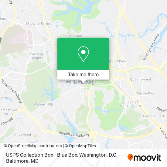 USPS Collection Box - Blue Box map