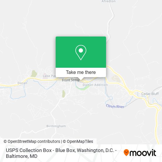 USPS Collection Box - Blue Box map