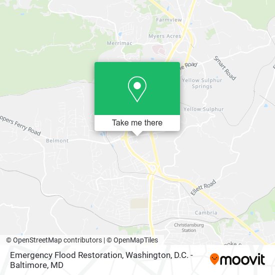 Emergency Flood Restoration map