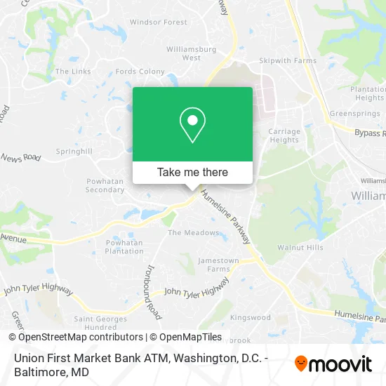 Union First Market Bank ATM map