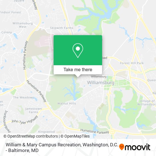 William & Mary Campus Recreation map