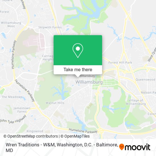 Wren Traditions - W&M map
