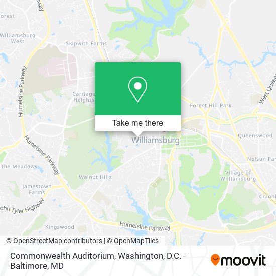Commonwealth Auditorium map