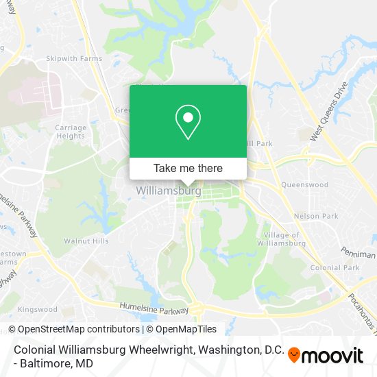 Colonial Williamsburg Wheelwright map