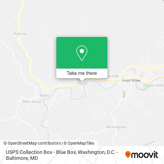 Mapa de USPS Collection Box - Blue Box
