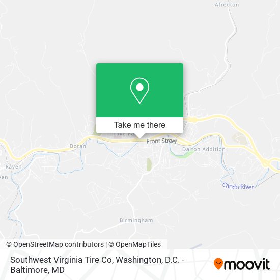 Southwest Virginia Tire Co map