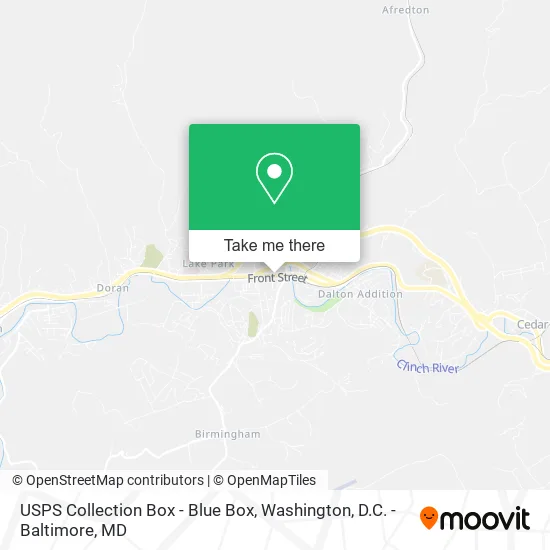 USPS Collection Box - Blue Box map