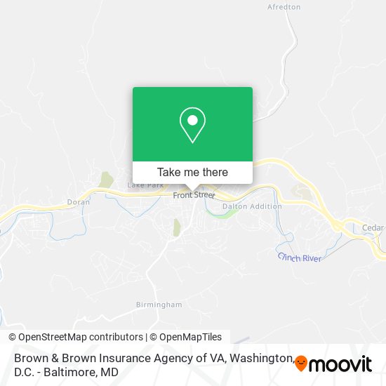Mapa de Brown & Brown Insurance Agency of VA