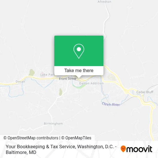 Your Bookkeeping & Tax Service map