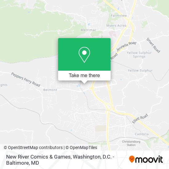 New River Comics & Games map