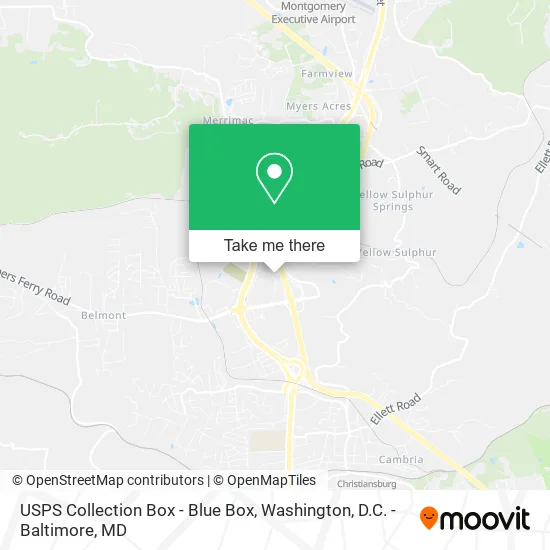 USPS Collection Box - Blue Box map