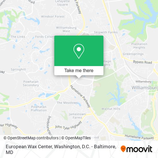 Mapa de European Wax Center