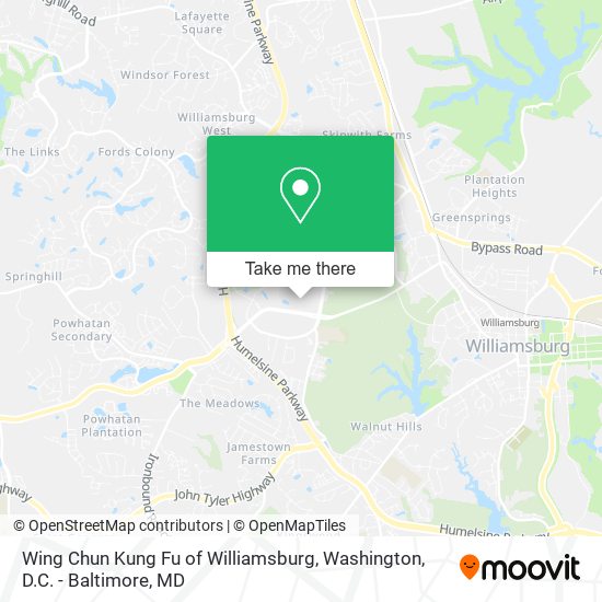 Wing Chun Kung Fu of Williamsburg map