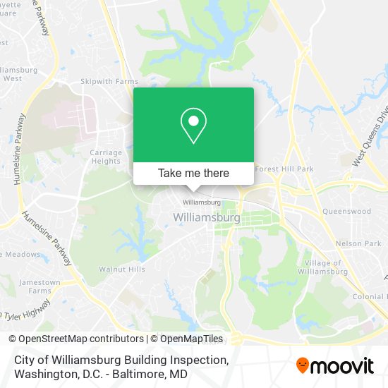 City of Williamsburg Building Inspection map