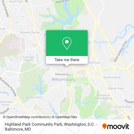 Highland Park Community Park map