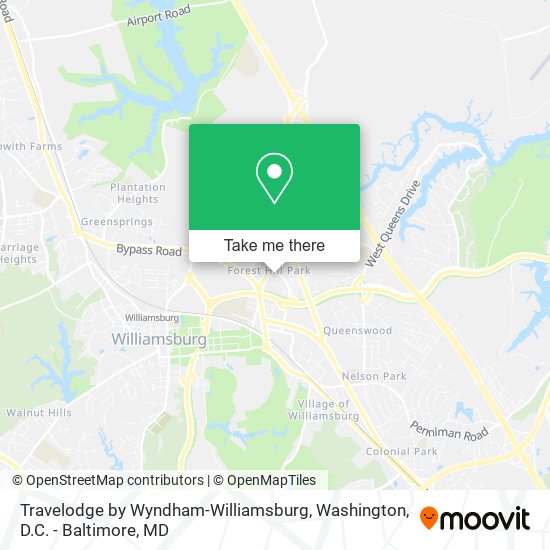 Travelodge by Wyndham-Williamsburg map