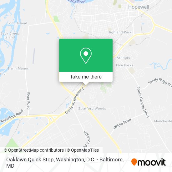Oaklawn Quick Stop map