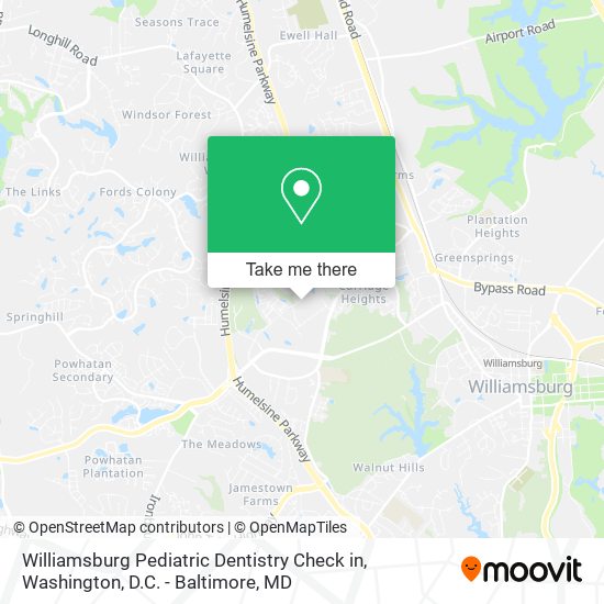 Mapa de Williamsburg Pediatric Dentistry Check in