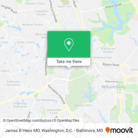 James B Hess MD map