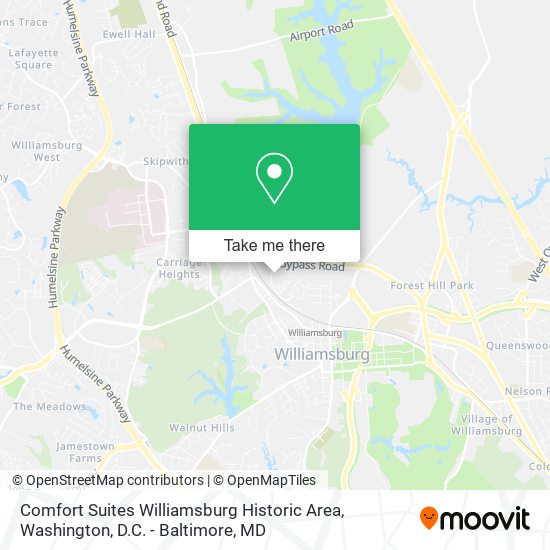Mapa de Comfort Suites Williamsburg Historic Area