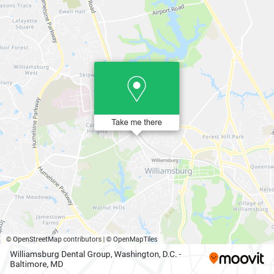 Williamsburg Dental Group map