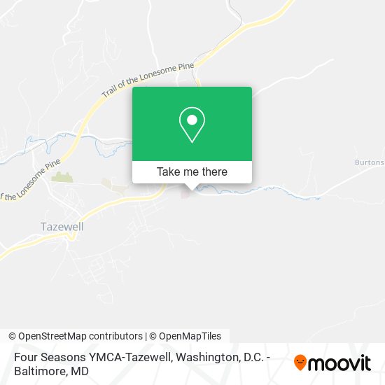 Four Seasons YMCA-Tazewell map