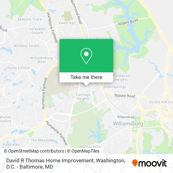 Mapa de David R Thomas Home Improvement