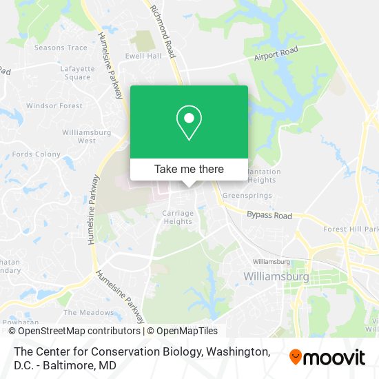 The Center for Conservation Biology map