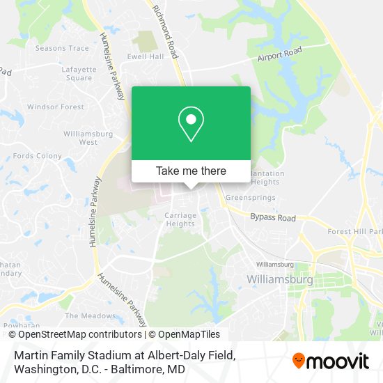 Mapa de Martin Family Stadium at Albert-Daly Field