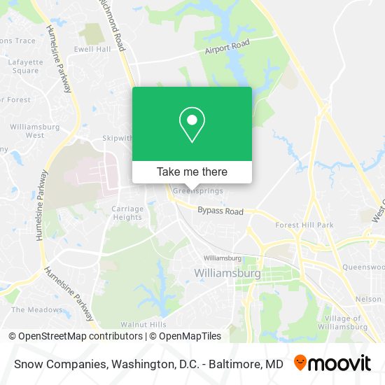 Snow Companies map