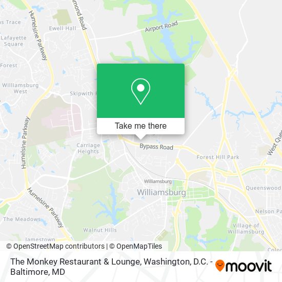 The Monkey Restaurant & Lounge map